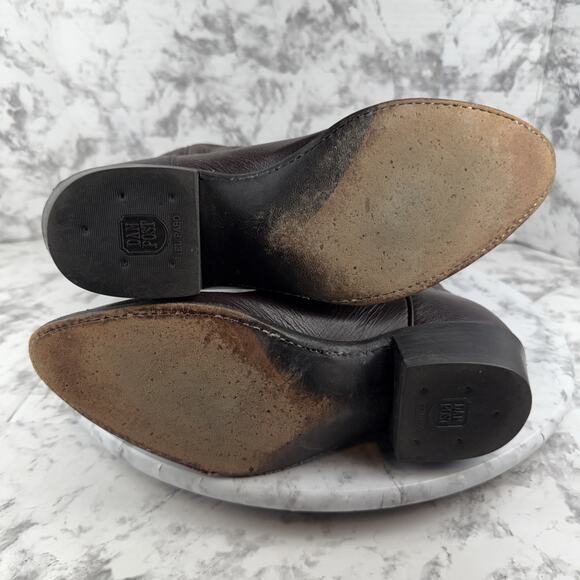 Dan Post Mens Mignon Western Round Toe Cowboy Boots Size 9.5 Burgundy Leather - Picture 6 of 8